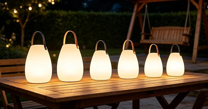 uuffoo 2 Pack Rechargeable Portable Table Lamp, Cordless RGB Lantern with Remote, Decorative LED Night Light, IP44 Waterproof Indoor Outdoor Lamp for Bedroom Patio Garden Wedding Party
