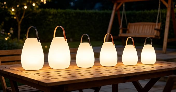 uuffoo Rechargeable Portable Table Lamp, Cordless RGB Lantern with Remote, Decorative LED Night Light, IP44 Waterproof Indoor Outdoor Lamp for Bedroom Patio Garden Wedding Party