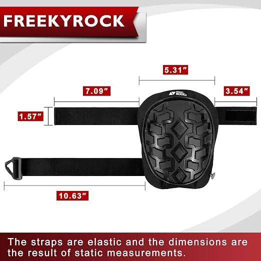 Professional Knee Pads for Work Construction with Heavy Duty Cap Foam Padding Gel Cushion Knee Pads for Men, Comfortable Adjustable Strong Strap, Military Grade Rivet for Flooring Gardening