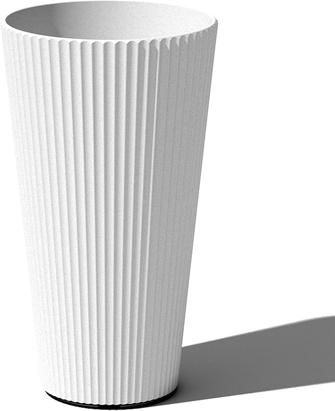 Veradek Demi Series Tall Planter for Porch, Patio, Backyard | Durable Plastic-Stone Composite Material | Modern Décor for Tall Plants, Grasses