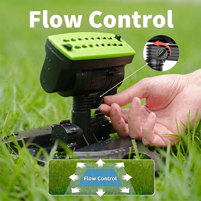 HOSUN Oscillating Lawn Sprinkler, Adjustable Garden Water Sprinkler for Yard, 3-Way Adjustable Spray Width, Range & Flow Rate, Automatic Swing, Fits 3/4 Inch Standard Garden Hoses