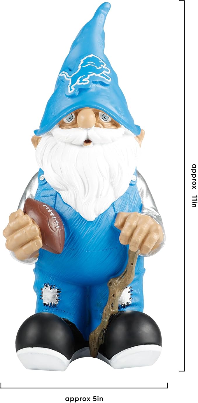 NFL Resin 11.5" Team Logo Outdoor Garden Statue Gnome
