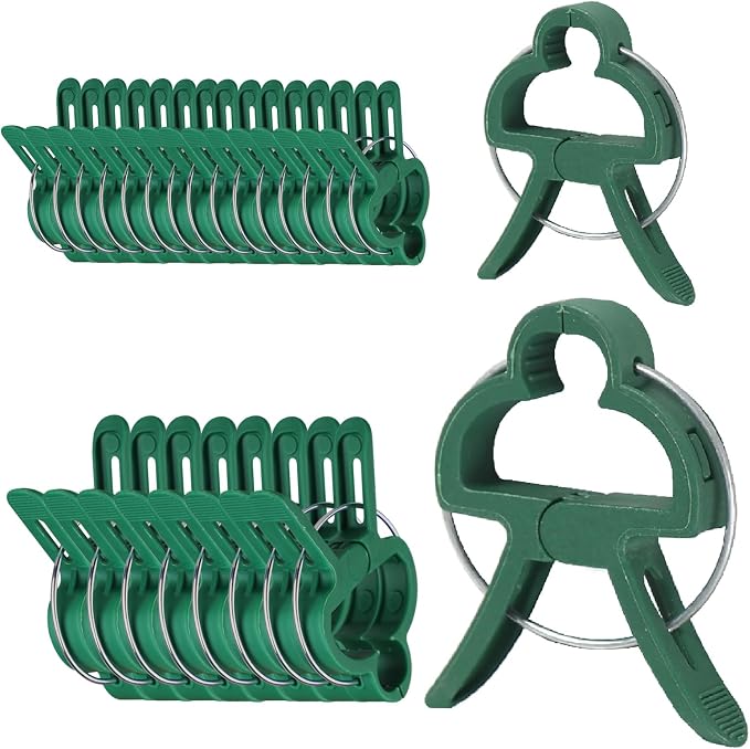Plant Clips Garden Clips for Supporting Plants, Flowers and Vines, Gentle Durable Plant Support Clips Set (24 Large + 24 Small)