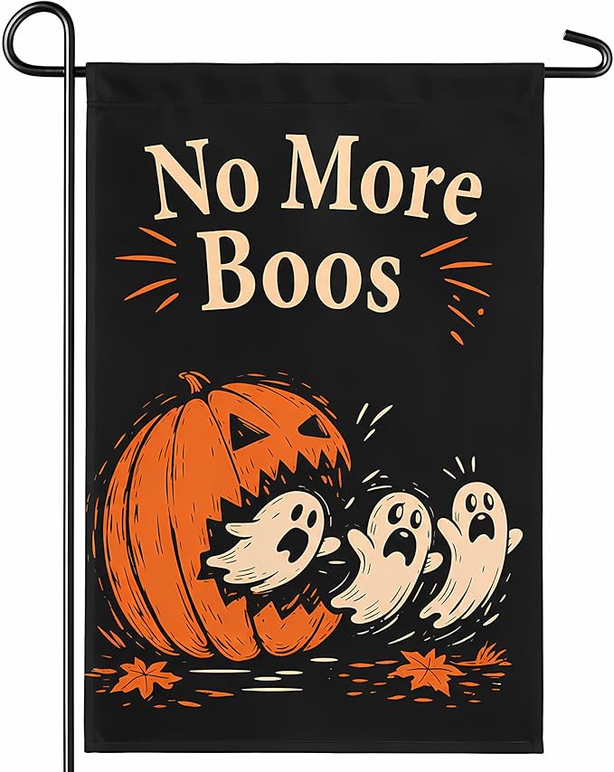 Halloween Party Decorations - Ghost Pumpkin Halloween Garden Flag | Double Sided Halloween Backdrop Banner - Halloween Party Favors Supplies Decor for Garden Yard Porch Patio Lawn Outdoor Outside