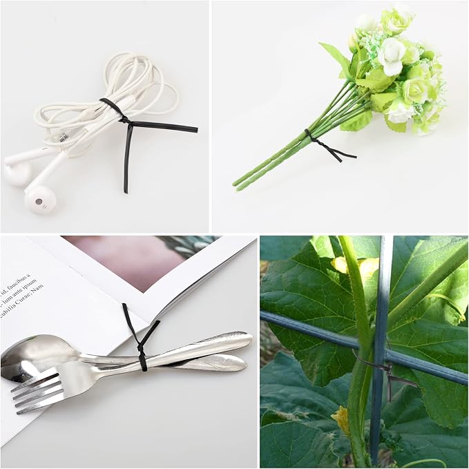 Oligei 600 Pcs Plastic 5" Twist Ties for Bags, Wire Ties Reusable Twist Bread Ties for Household and Office Use