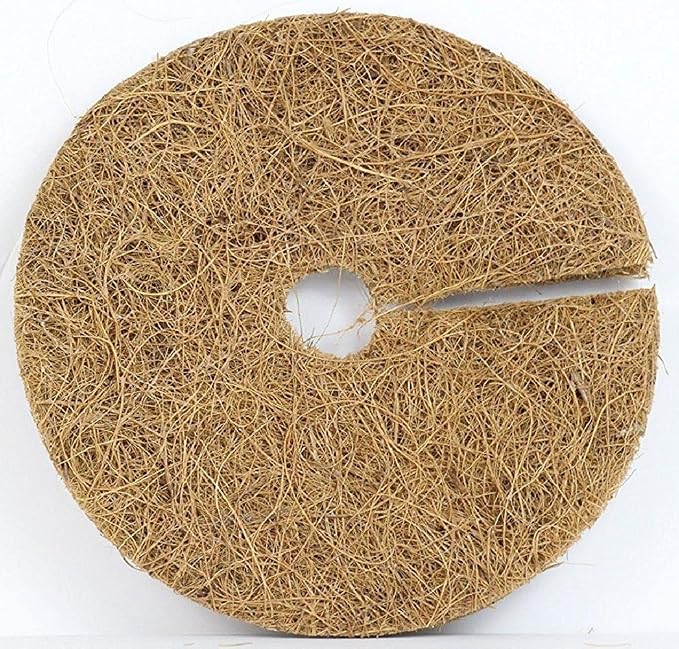 Envelor 20 pcs Coconut Fibers Mulch Ring 4 Inches Tree Protector Mat Coconut Mulch Cover Natural Coconut Fiber Weed Control Rings, Tree Ring Plant Cover for Indoor Outdoor Plants, Pot, Landscaping