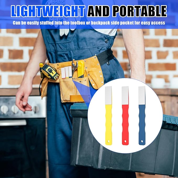 6Pcs Diamond Sharpening Hone Set 220/400/600 Grit Color Coded Portable Flat Hand File Knife Set with Non Slip Handle for Kitchen, Garden, Outdoor tools Fine/Coarse Grinding(6PCS)