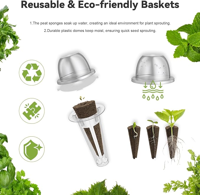 inbloom 12-Pod Flower Seed Pod Kit for AeroGarden, iDOO, Ahopegarden, MUFGA Hydroponic Growing System, Included French Marigold, Snapdragon, Dwarf Petunia, Coneflower, Dahlia, Cornflower, 400+ Seeds