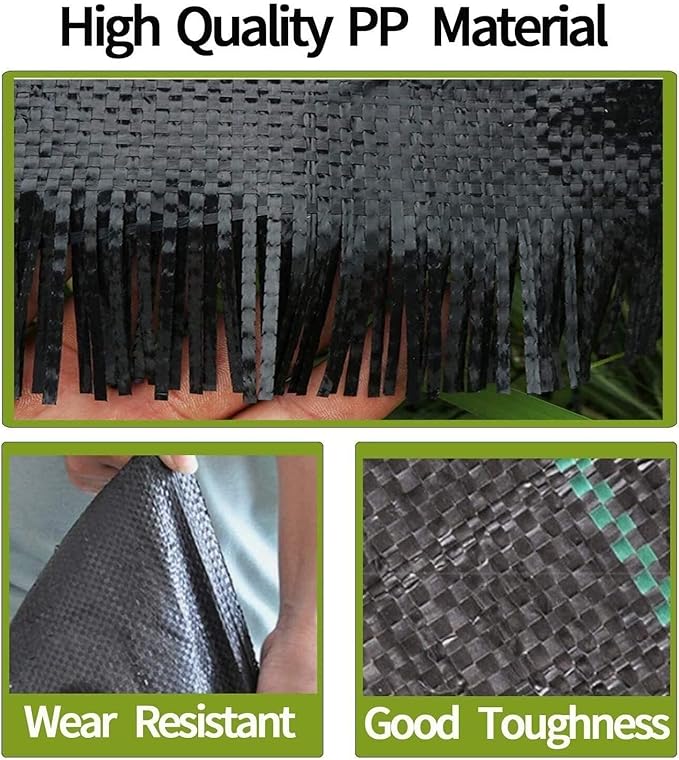 Weed Barrier Landscape Fabric Heavy Duty 6FT X 100FT Premium 3.2oz Ground Cover Landscape Fabric Gardening Mat,Woven Geotextile Fabric for Underlayment,Commercial Driveway Fabric