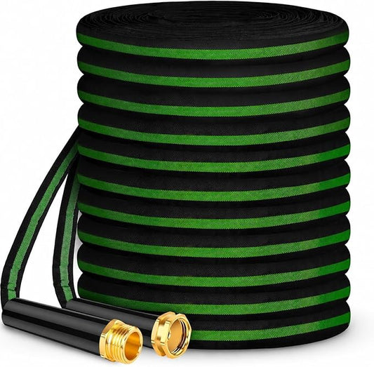 Toolasin Garden Hose 50FT, Lightweight Water Hose with 3/4", Non-Expanding, Potable, Easy Storage, Portable and Flexible Kink-Free PVC Inner Core, 500 PSI Burst Strength Outdoor Hose for Garden, Green