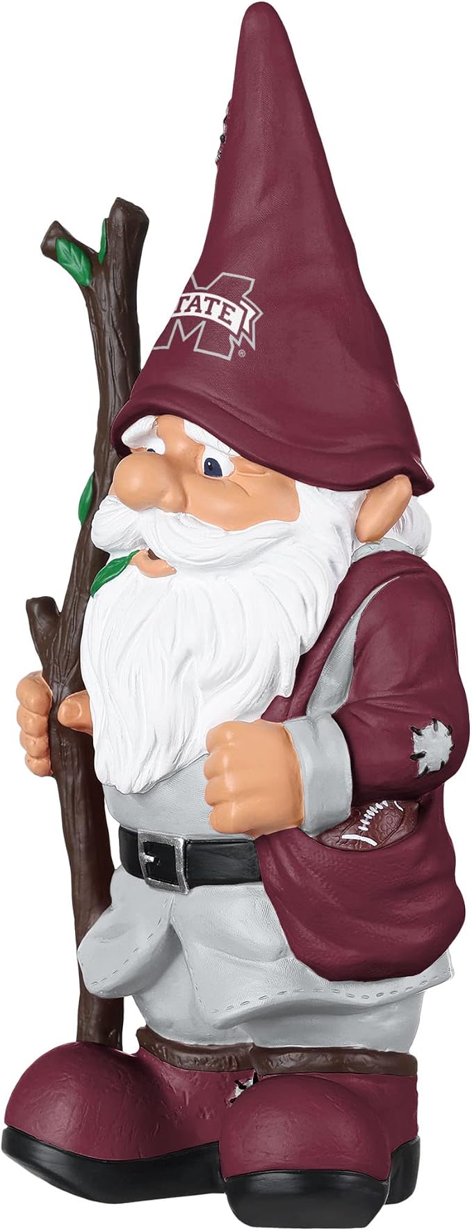 FOCO NCAA Unisex-Adult NCAA College Team Logo Holding Stick Garden Statue Outdoor Gnome