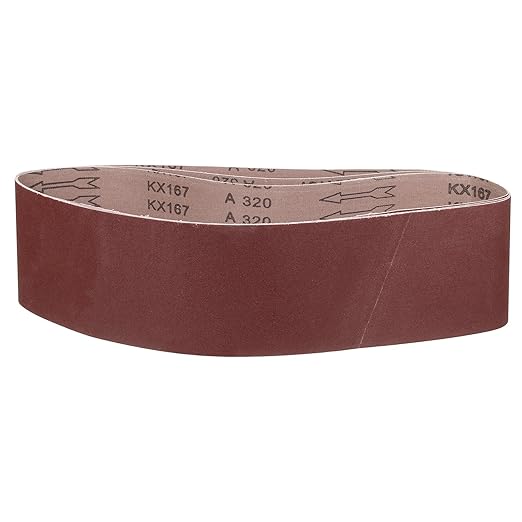6 x 48 Inch Sanding Belt, 10 Pcs 320 Grit Knife Sharpener Belts Work Sharpening for Belt Sander Knife Carving Tool Metal Working