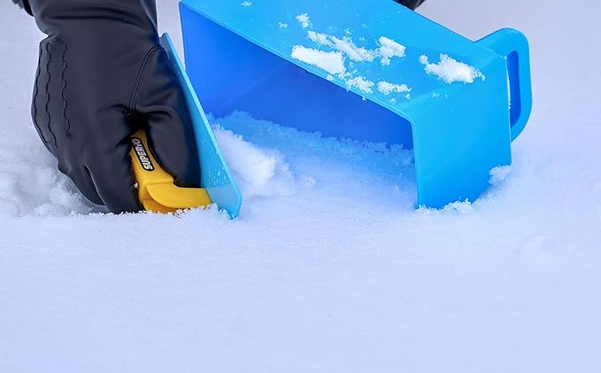 Superio Snow and Sand Fun Toy Trowel Rectangle Shape – Kids Snow Toy, Light Blue & Yellow Hand Trowel, Sturdy and Well Designed