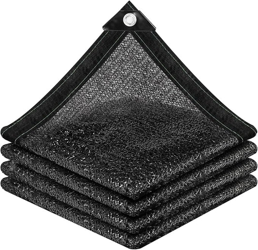 vensovo 50% Sunblock Shade Cloth Net Black Resistant - 20x20 Ft Garden Shade Mesh for Plant Cover, Greenhouse, Chicken Coop, Kennels, Tomatoes Plants
