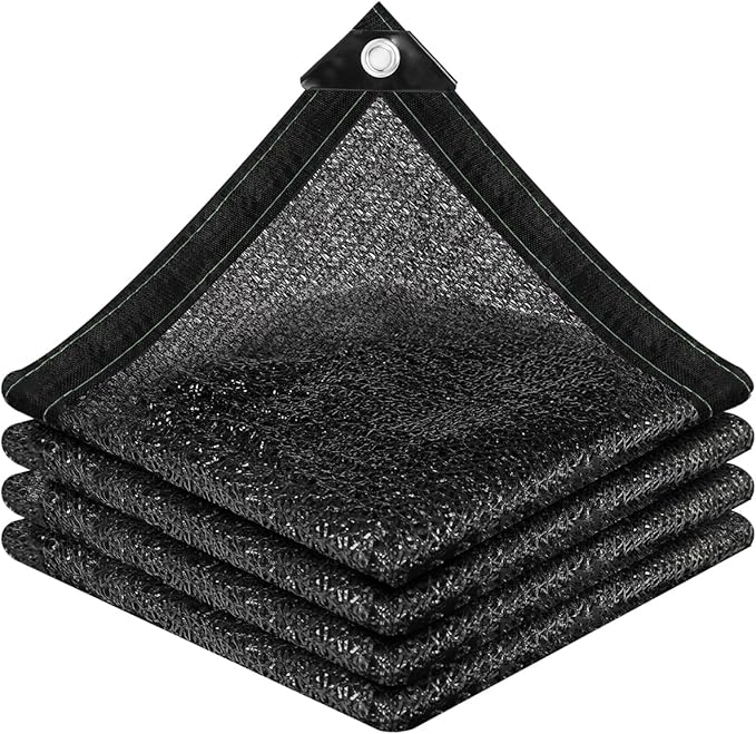 vensovo 50% Sunblock Shade Cloth Net Black Resistant - 8x20 Ft Garden Shade Mesh for Plant Cover, Greenhouse, Chicken Coop, Kennels, Tomatoes Plants
