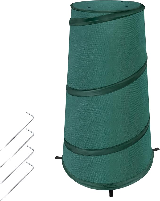 8" x 13" x 22" Pop Up Frost Protection Plant Cone, Non-woven Winter Plants Freeze Protection Tent, Cold Weather Insulated Plant Protective Cone Cover for Ice Snow Frost Protector Indoor & Outdoor