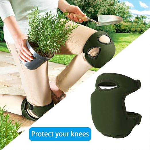 PURFUN Home Garden Knee Pads Ultra Thick Soft Memory Foam Kneeler Knee Protection Cushion Adjustable Knee Braces Kneepads for Gardening Cleaning Kneeling Scrubbing Floors Working
