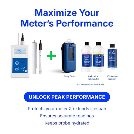 Bluelab Combo Meter for pH, Temperature & Conductivity in Water - Easy Calibration, Digital EC/TDS/PPM Tester for Hydroponics & Indoor Plants (METCOM)