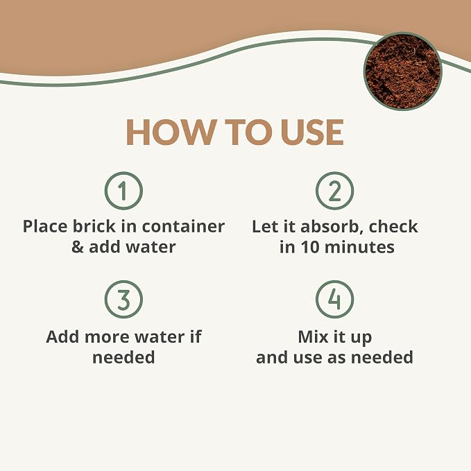 Coco Bliss (10lbs) + Worm Bliss (2 Gallons) - Coco Coir Brick & Organic Worm Castings for Plants - Coco Coir for Plants - Earthworm Castings Worm Fertilizer - Organic Garden Soil & Potting Soil Mix