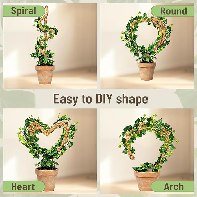 3-in-1 Moss Pole Monstera, Bendable Plant Support, 29.9Inch Moss Poles for Climbing Plants, Plant Stakes for Indoor Plants, Plant Support for Monstera, Pothos - 1 Pack