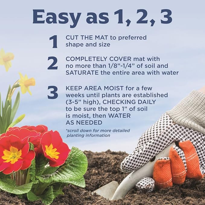 BloomingBulb Seed Mat - Easy to Plant and Grow Garden Seeds - Creates Fragrant, Vibrant Flower Garden – Customizable Flower Beds- Shady Annual Tree Ring-Flower Mat