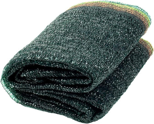 Cool Area 55% 6.5x10ft Sunblock Shade Cloth Cover Mesh UV Resistant Net for Garden Flower Plant Greenhouse, Dark Green