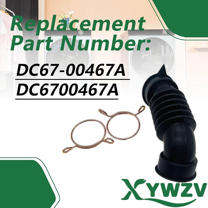 Hose Drawer Tub DC67-00467A for Samsung Washer, Dispenser Drawer To Drum Hose Replace DC67-00467A DC6700467A