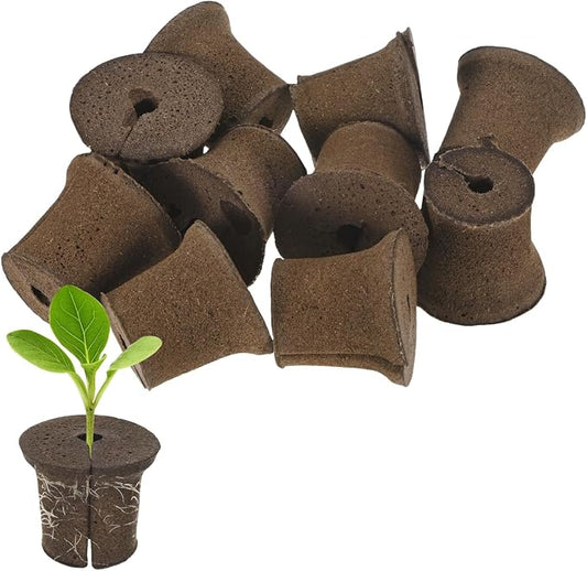 M METERXITY 10-Pack Grow Sponges, 2.2x1.6x1.9 Inch Replacement Root Growth Sponges Seed Pods for Plant Rooting/Seed Germination/Hydroponic Gardens System Supplies, Starter Plug for Seeds