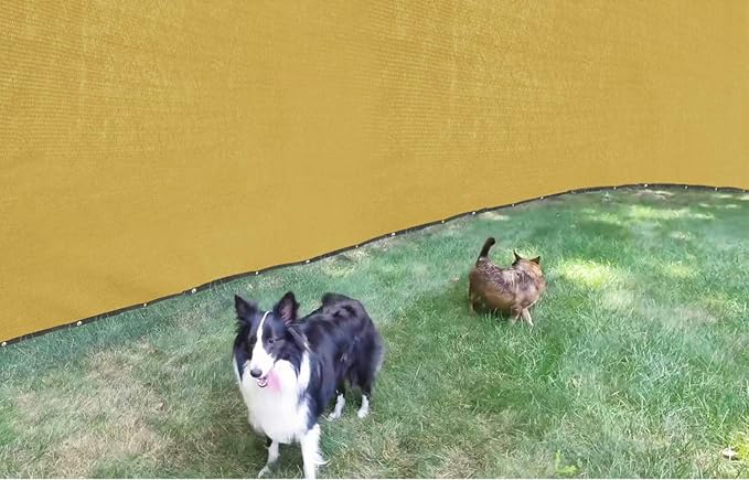 Shade&Beyond 4' X 50' Fence Privacy Screen Heavy Duty 170 GSM Fencing Mesh Shade Net Cover for Wall Garden Back Yard Outdoor Home Decoration, Sand