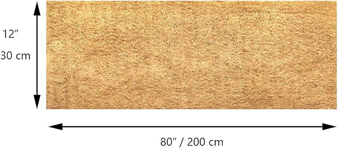 SUNYAY 12x80 inch Natural Coco Liner Roll Coconut Coir Liner Sheets Coco Mat for Planter Window Box Flower Basket Garden Decoration Animal Pet Pad Liner