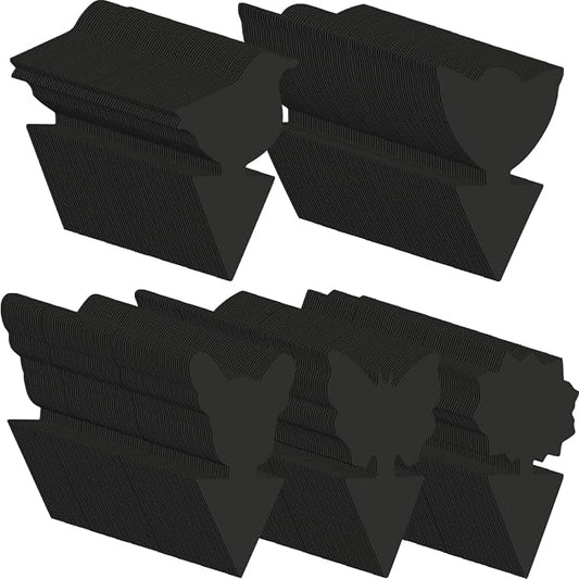200 Sheets Fruit Fly Sticky Traps for Fruit Fly Gnat Trap for House Indoors Sticky Traps Catcher for Gnats Fungus Gnats Mosquito Catcher for Kitchen Outdoor Plants(Black)