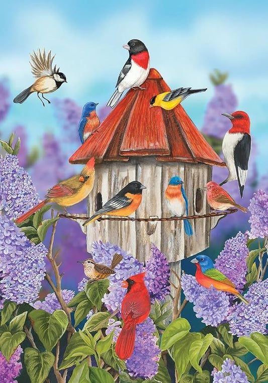 Briarwood Lane Birds and Lilacs Spring Garden Flag