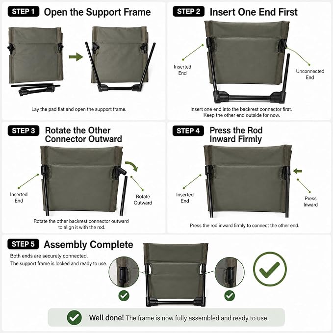 Garden Kneeler with Back Support, Foldable Extra Thick Kneeling Pad for Gardening, Lightweight Garden Seat Pad for Weeding, Planting, Yard Work, Gardening Gifts for Women Seniors, Green
