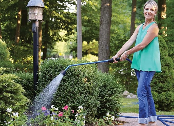 Dramm Touch-N-Flow Rain Wand – 30” Long, Berry – Full Watering Flow with Trigger-Style Shut-Off Valve & Lock – High-Flow, Gentle Spray for Gardens, Hanging Baskets & Flowerbeds