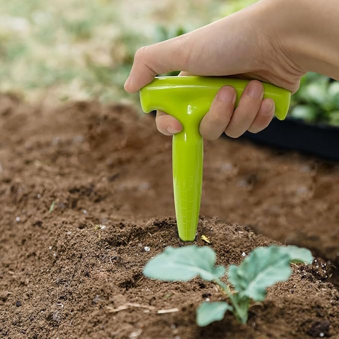 Garden Hand Planter Seeder Tool Sets，Adjustable Hand Hold Sowing Seeds Dispenser with Plant Labels Widger Hole Puncher for Planting,Transplanting Seedling