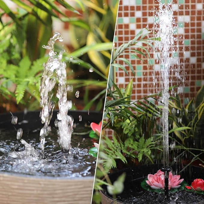 Plastic Fountain Nozzle 1/2, Fountain Head for Garden, Ponds, Tabletop Fish Ponds, Use for Indoor and Outdoor, 9 Components and 5 Different Shapes for Easy Installation, Pool Aerator Nozzle