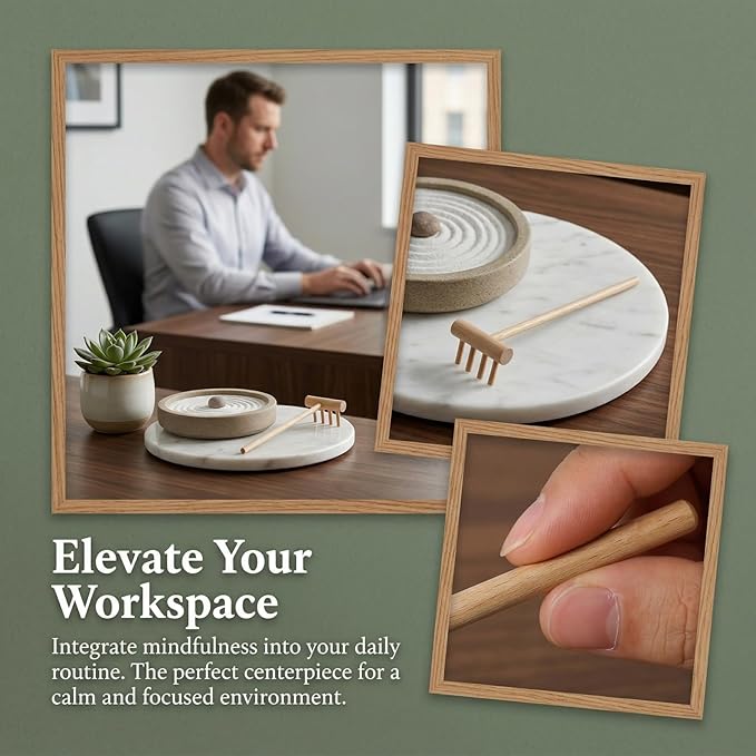 Garneck 64Pcs Mini Zen Garden Rakes Set Sand Rakes for Meditation Mini Zen Garden Accessory Smoothing Sand Table Desktop Decor and Feng Shui for Home Office