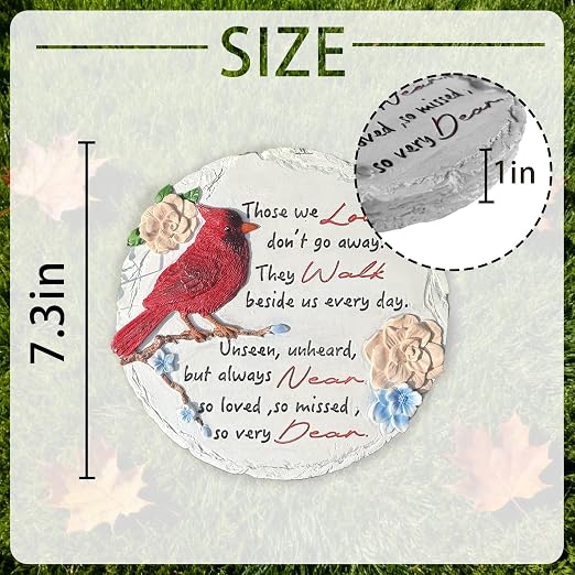 Memorial Garden Stone Memorial Stepping Stone Plaque Sympathy Gifts for Loss of Loved One Condolence Bereavement Gift for Garden Outside Lawn Home Decor