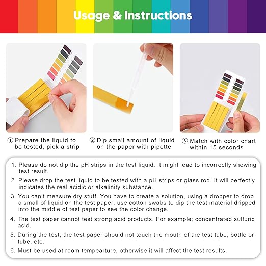 7 Pack pH Test Strips, 560 Strips pH 1-14 Universal Litmus Test Paper for Soap Making Water Wine Saliva Urine Soil Pet Food Testing (Storage Case)