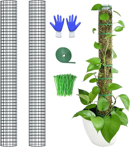 2 Pack Metal Moss Pole, 40" Moss Poles for Plants Monstera, Stackable Sphagnum Moss Pole for Climbing Plants Work with Sphagnum Moss(2 Pack 40")