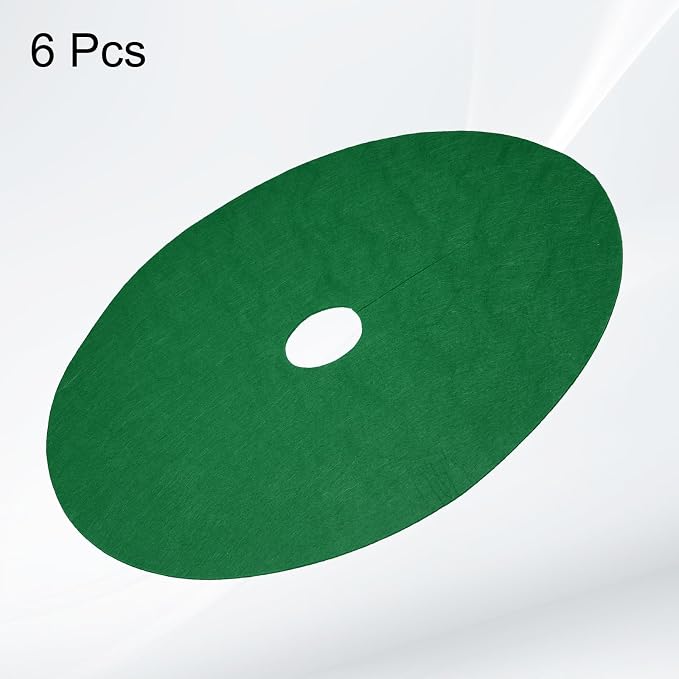 HARFINGTON 6pcs Tree Mulch Ring 16.5 Inch Non-Woven Round Tree Protector Weed Barrier Mat Plant Cover Rings for Weed Grass Control Root Protection, Green