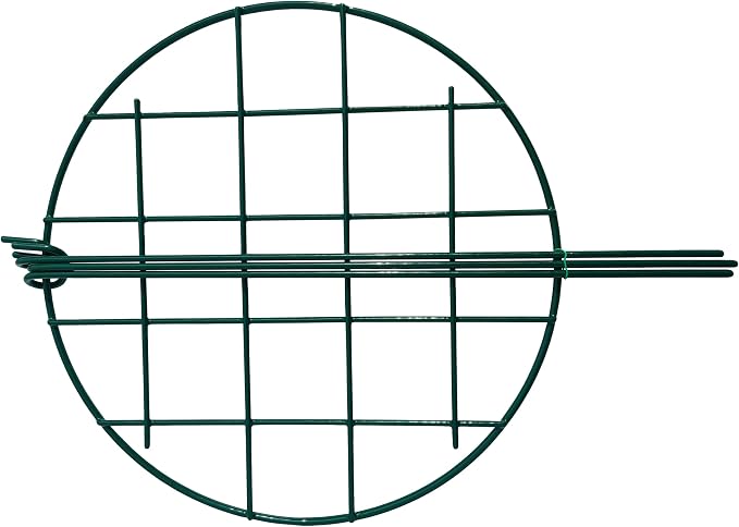 5 Pack 12 x 16 inch Poeny Cage Grow Through Grid Plant Brace Flower Support Rings,Round Metal Plant Stakes Rings, Strong Large Garden Supports for Flowers, Peonies, Rose, Lily
