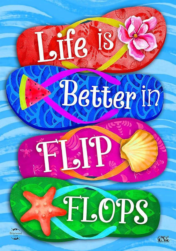 Briarwood Lane Better in Flip Flops Summer Double-Sided Garden Flag 12" x 18"