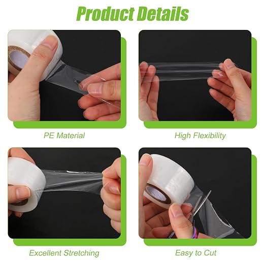 3pcs Petri Dish Films, Each Roll 200m/656ft Clear Floral Plants Fruit Trees Grafting Tapes Lab Sealing Films Clear Petri Dish Tapes Suitable for Grafting & Freshness Preservation
