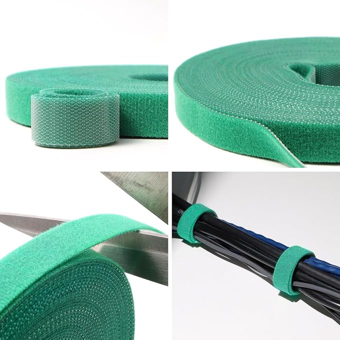 Extra Long Garden Tape, 65.6ft Reusable Plant Ties, Heavy Duty Supports for Climbing Plants, Adjustable Twist Ties for Plants, Flowers, Saplings, Vines