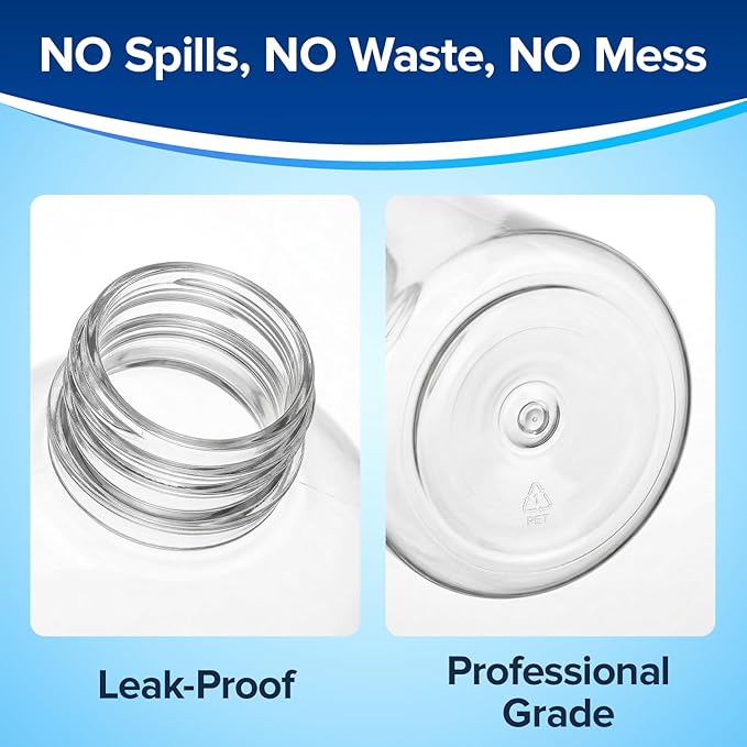 Replacement Spray Bottles for Nano Spray Gun, Water Bottle Spray for Wireless Nano Mist Sprayer, Accessory Bottles for Hair Salon, Plants & Cleaning, Universal Fit Empty Refillable Containers (3 Pack)