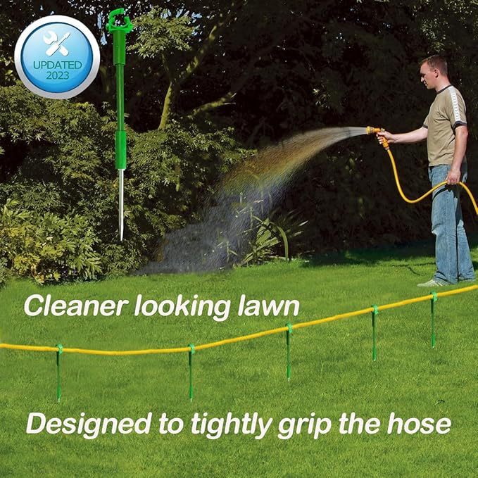 6PC 3/4” Hose Guides for Garden Decorative Hoder to Keep Hose off Grass,Outdoor Post Garden Support Water Sprinkler Stand Butler Gardening Supplies for Lawn Yard (Set C)