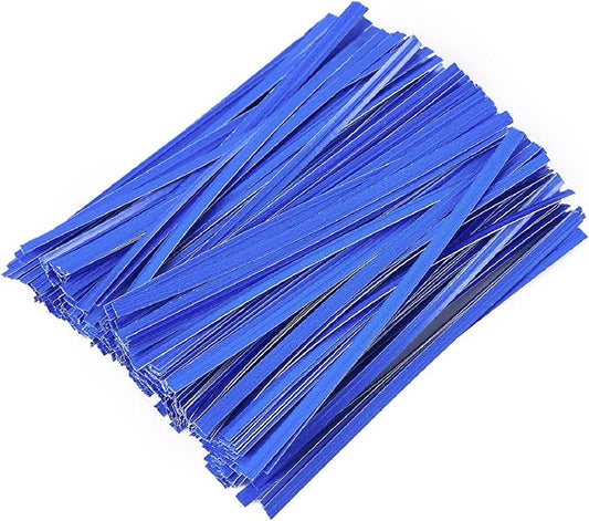 Tangyinrd 1000 Pcs 5" Blue Twist Ties, Plant Ties Cable Ties Reusable Bread Ties for Party Cello Candy Coffee Treat Bags Cake Pops