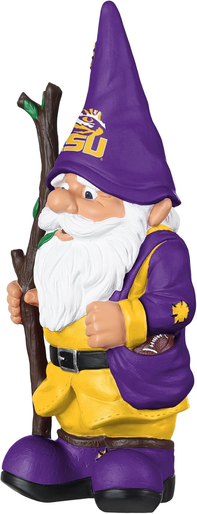 FOCO NCAA Unisex-Adult NCAA College Team Logo Holding Stick Garden Statue Outdoor Gnome