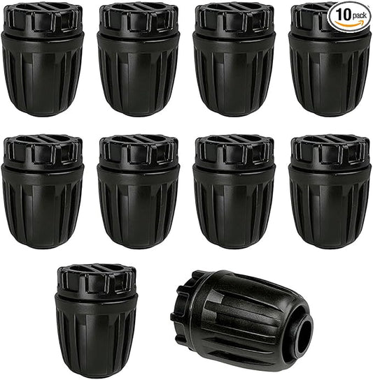 1/2 Inch Drip Irrigation Fittings End Caps, 10 Pack End Plugs for (1/2" ID x 0.6-0.63" OD)16mm DripTubing Connectors, Barbed Locked End Cap Connectors for Garden Watering System Drip Line